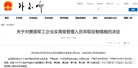 中方对美军工企业实施反制 冻结资产并限制交易活动(图1)