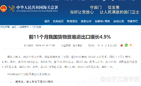 中国集成电路出口突破万亿大关 前11月同比增长超两成