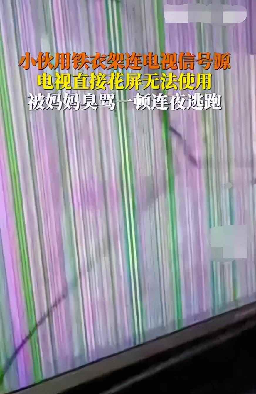 男子用铁衣架连接电视信号致花屏 专家解析信号传输原理(图1)