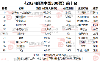 2024中国500强企业价值排名：半导体与科技领域领跑(图2)