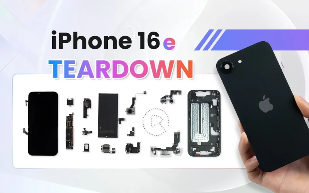 iPhone 16e拆解解析：电池升级与维修设计改进(图1)