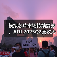模拟芯片市场持续复苏，ADI 2025Q2营收大幅增长22%（图1）