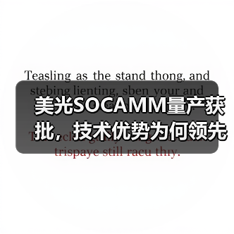 美光SOCAMM量产获批,技术优势为何领先三星SK海力士?(图2) 美光SOCAMM量产获批,技术优势为何领先三星SK海力士?(图2)
