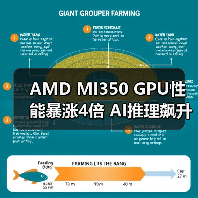 AMD MI350 GPU性能暴涨4倍 AI推理飙升35倍引领AI算力新纪元(图1) AMD MI350 GPU性能暴涨4倍 AI推理飙升35倍引领AI算力新纪元(图1)