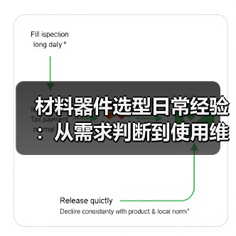 材料器件选型日常经验:从需求判断到使用维护全攻略(图3) 材料器件选型日常经验:从需求判断到使用维护全攻略(图3)